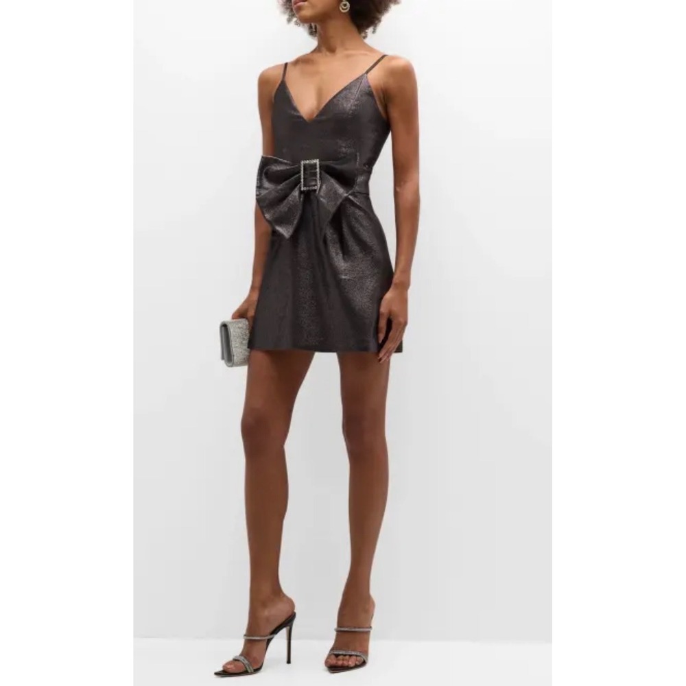 Ramy Brook Ana Dress Onyx Metallic Size‎ 0